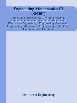 Engineering Mathematics III (SH501)